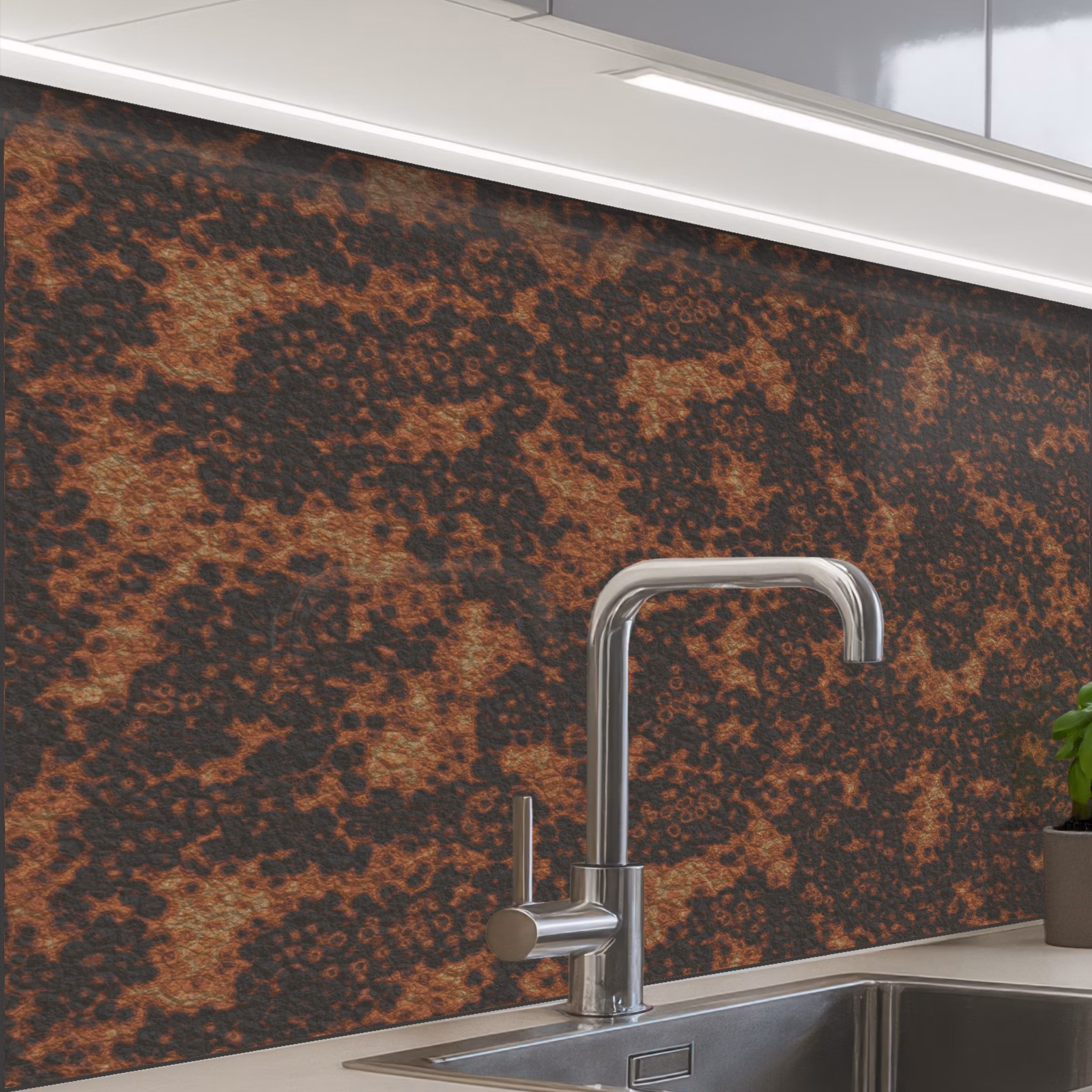 Crédence cuisine - Noir - Stains - Rust - Brown — 1