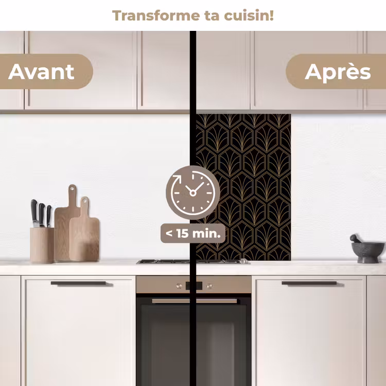 Crédence cuisine - Flèche - Eventail - Or — 2