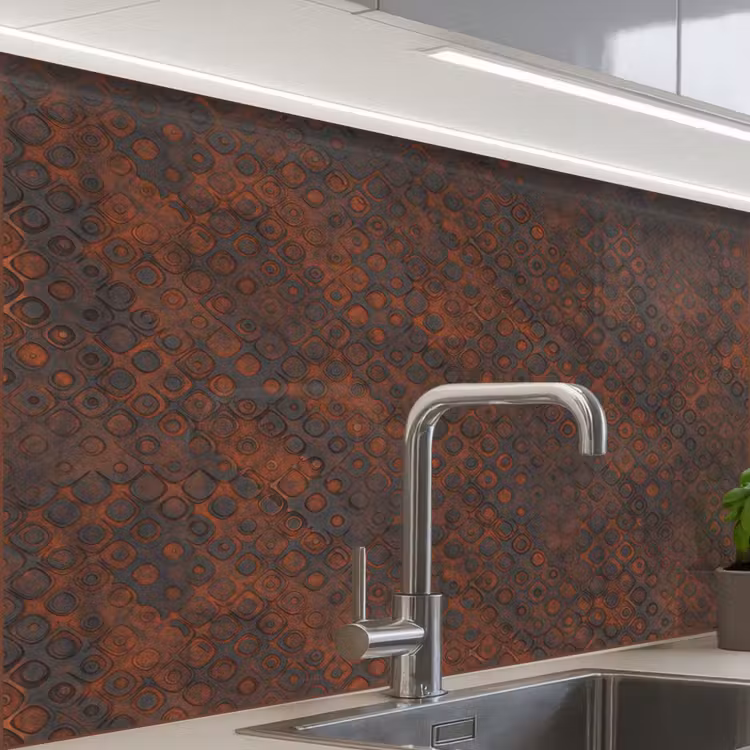 Crédence cuisine - Motif - Rouille - Marron — 1
