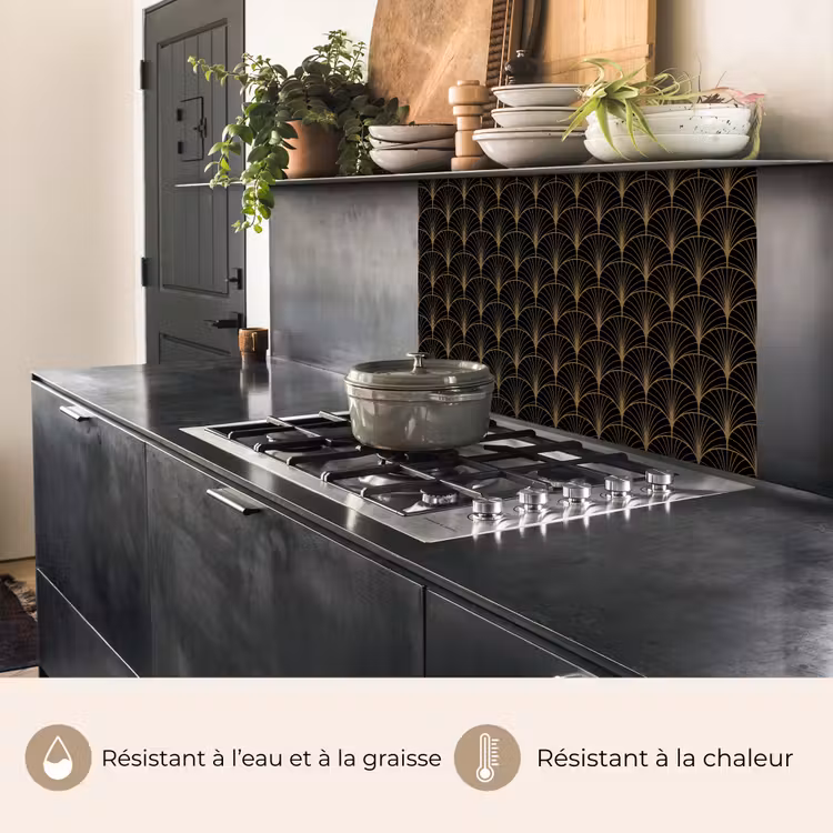 Crédence cuisine - Or - Ventilateurs - Noir — 4