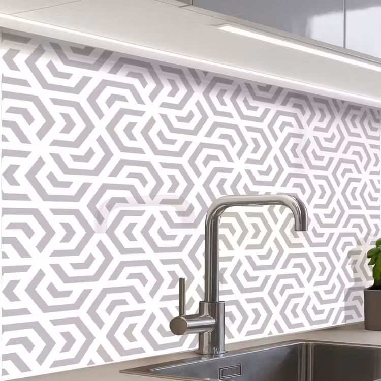 Crédence cuisine - Graphique - Motif - Moderne - Hexagone — 1