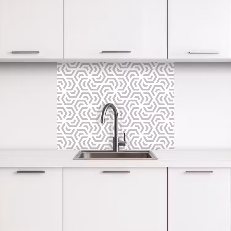 Crédence cuisine - Graphique - Motif - Moderne - Hexagone — 3