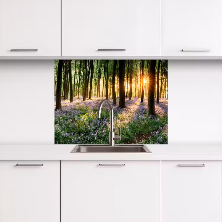 Crédence cuisine - Forêt - Fleurs - Lavande - Soleil - Pourpre - Nature — 3