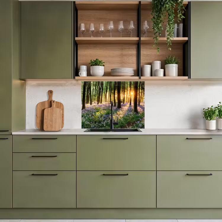 Crédence cuisine - Forêt - Fleurs - Lavande - Soleil - Pourpre - Nature — 7