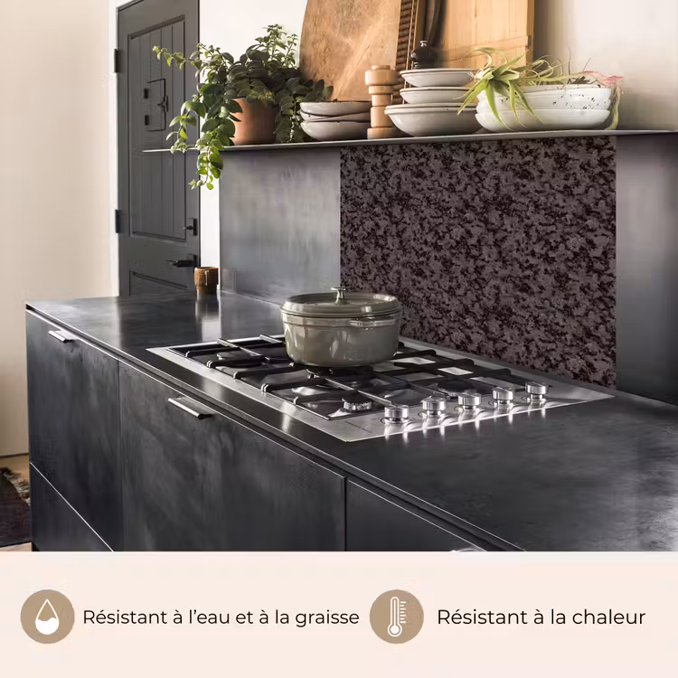 Crédence cuisine - Foncé - Gris - Motif — 4