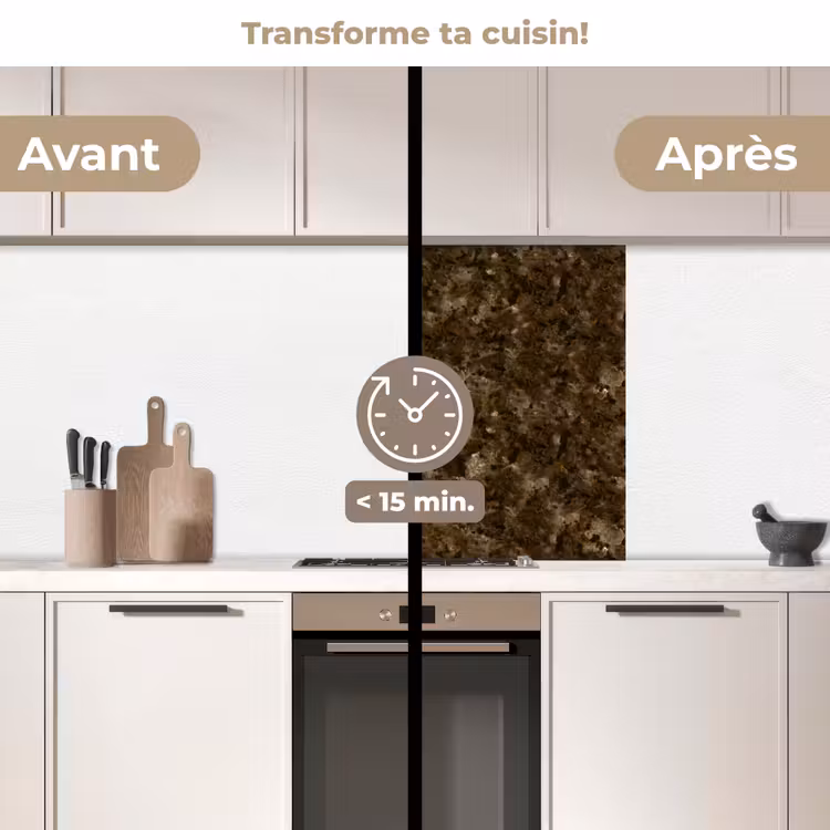 Crédence cuisine - Foncé - Granit - Marron — 2