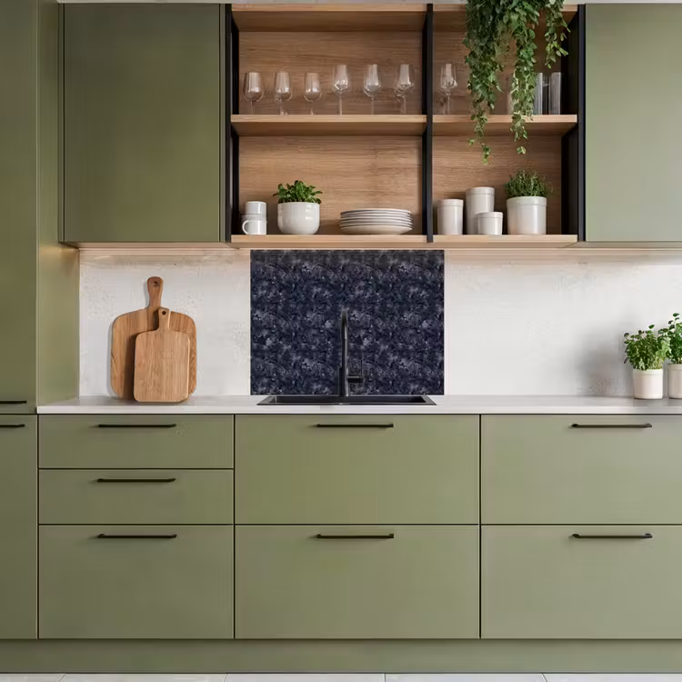 Crédence cuisine - Gris - Noir - Motif — 7