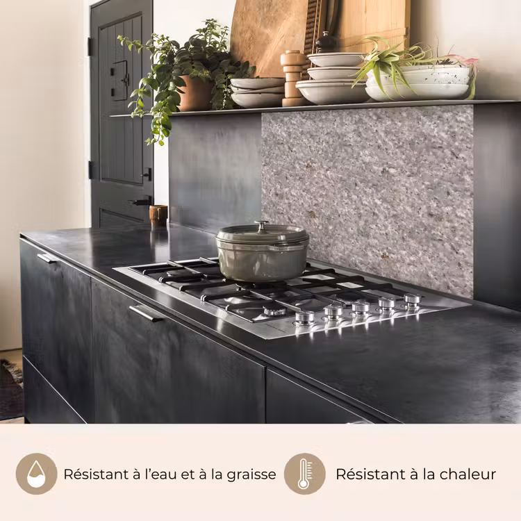 Crédence cuisine - Léger - Gris - Texture — 4