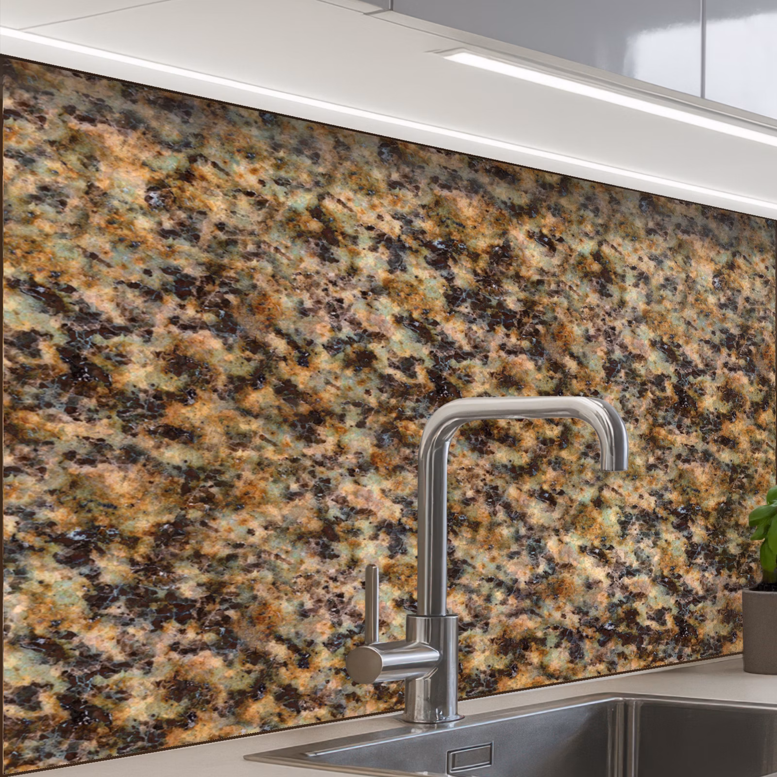 Crédence cuisine - Granit - Couleur - Marron — 1