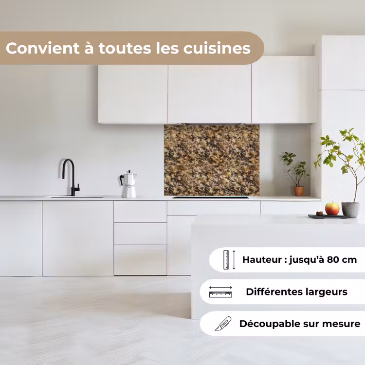 Crédence cuisine - Granit - Couleur - Marron — 6