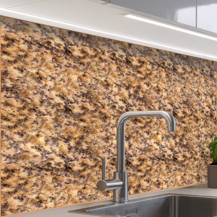 Crédence cuisine - Marron - Rose - Granit — 1
