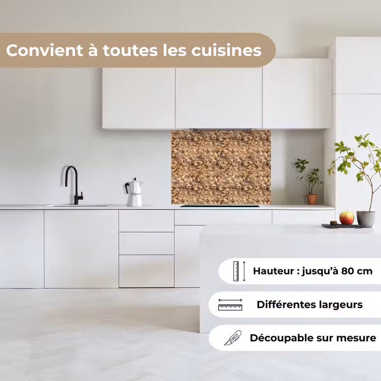 Crédence cuisine - Marron - Rose - Granit — 6