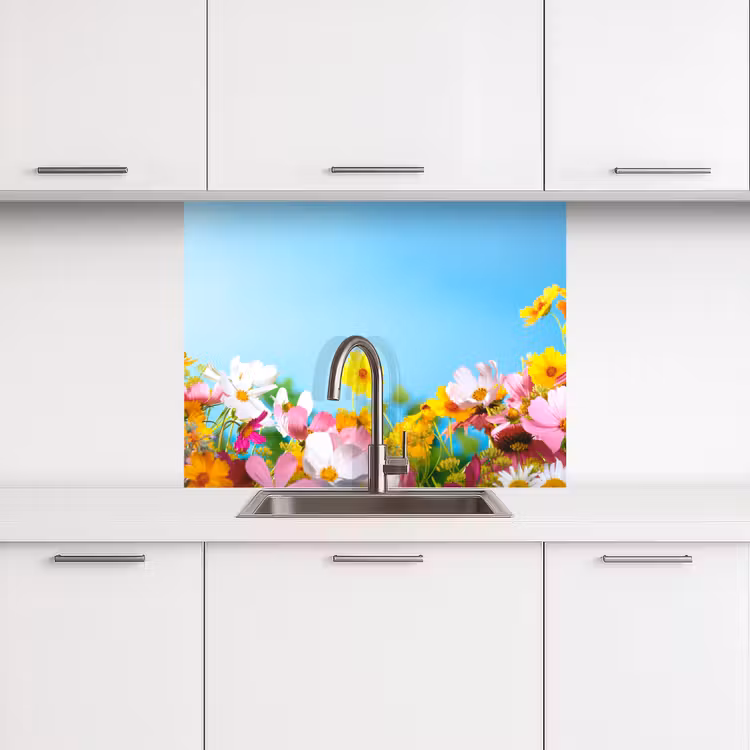 Crédence cuisine - Fleurs - Colorées - Bleues - Nature — 3