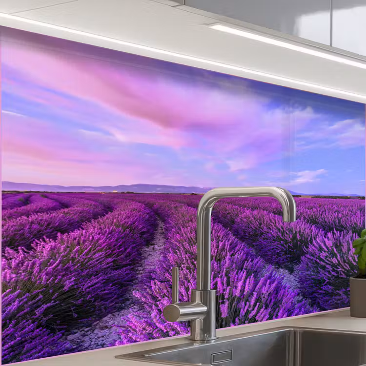 Crédence cuisine - Lavande - Pourpre - Fleurs - Nature — 1