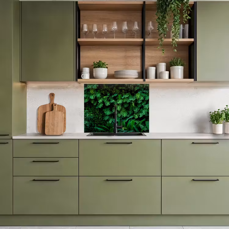 Crédence cuisine - Nature - Forêt - Vert - Monstera — 7