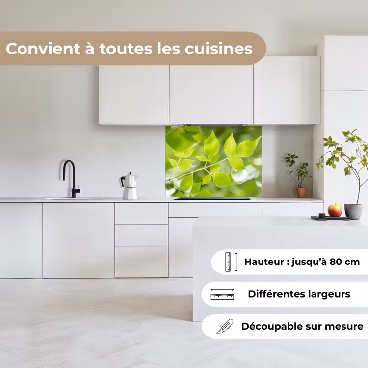 Crédence cuisine - Nature - Printemps - Vert - Feuilles — 6