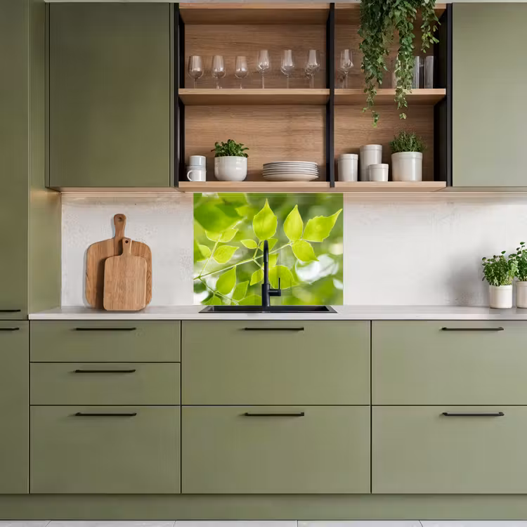 Crédence cuisine - Nature - Printemps - Vert - Feuilles — 7