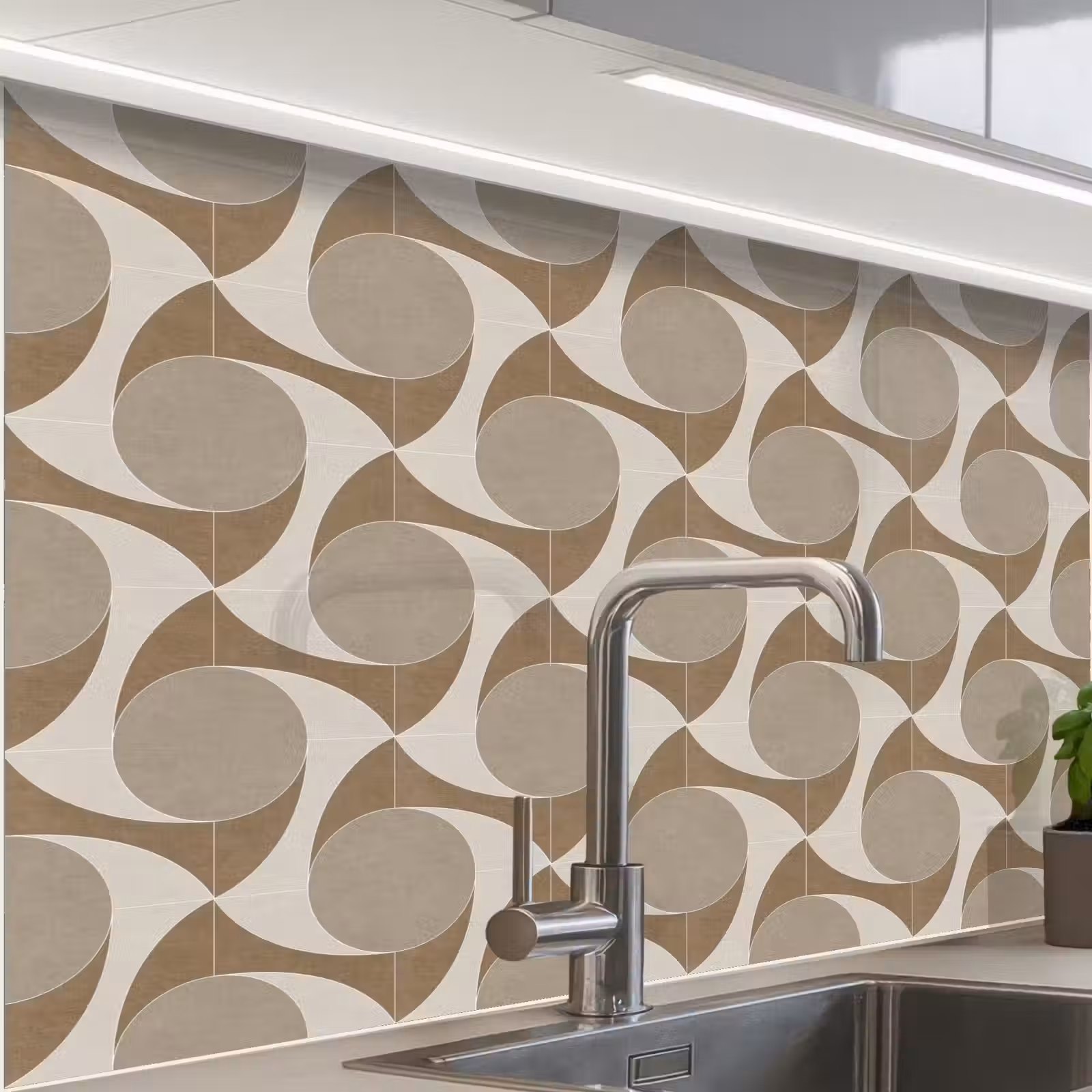 Crédence cuisine - Intemporel - Équilibre - Beige - Taupe — 1