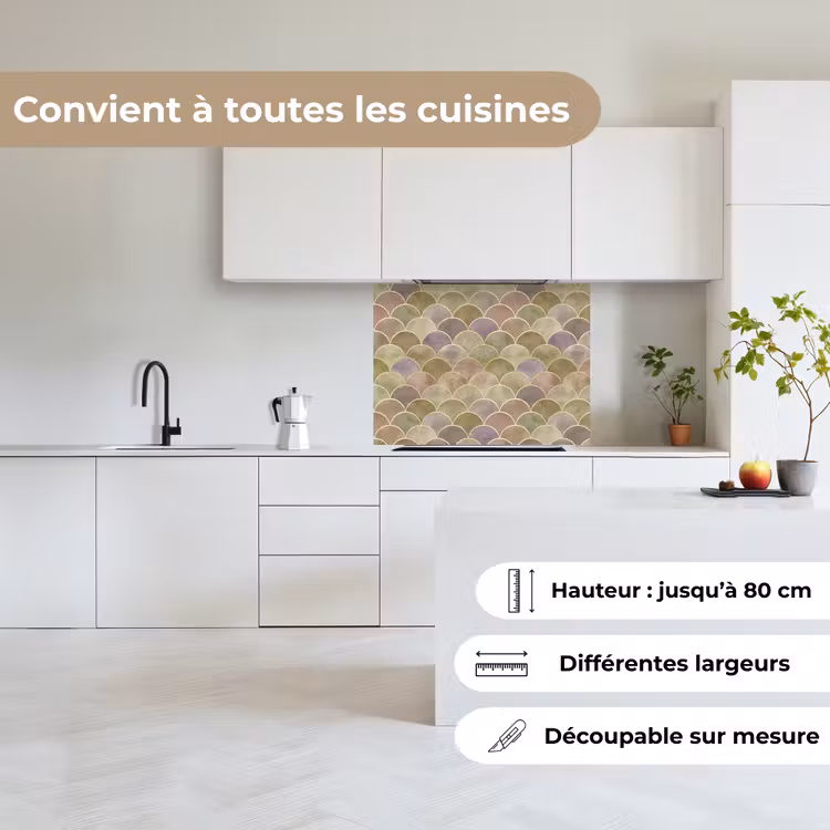 Crédence cuisine - Doux - Doré - Coloré — 6