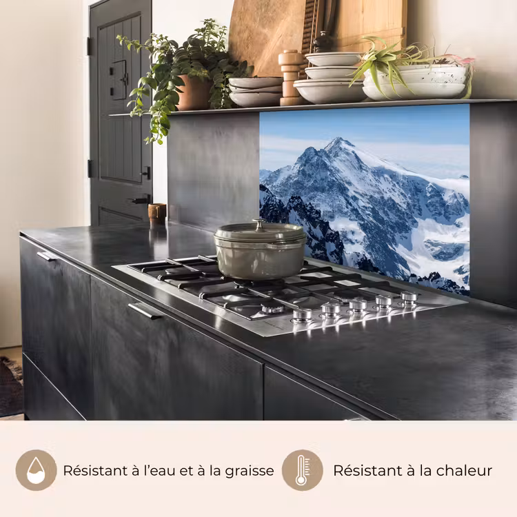 Crédence cuisine - Paysage - Montagnes - Neige - Blanc — 4