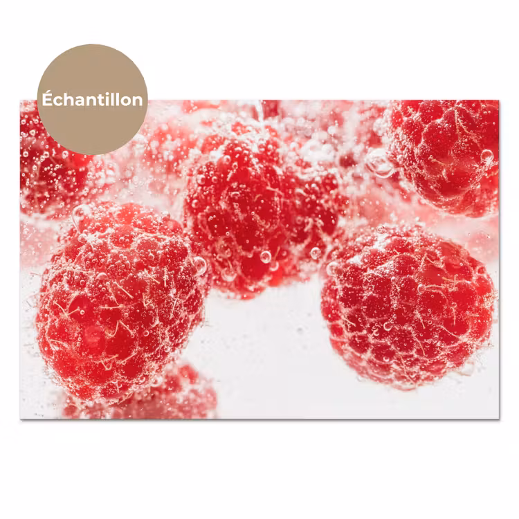 Crédence cuisine - Fruits - Eau - Bulles - Rouge — 1