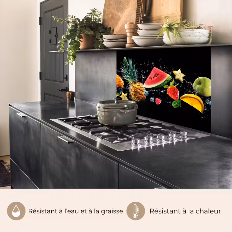 Crédence cuisine - Splash - Fruit - Noir — 4