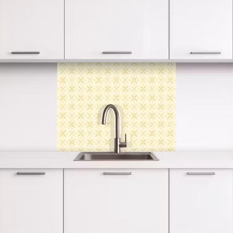 Crédence cuisine - Motif - Subtil - Jaune — 3