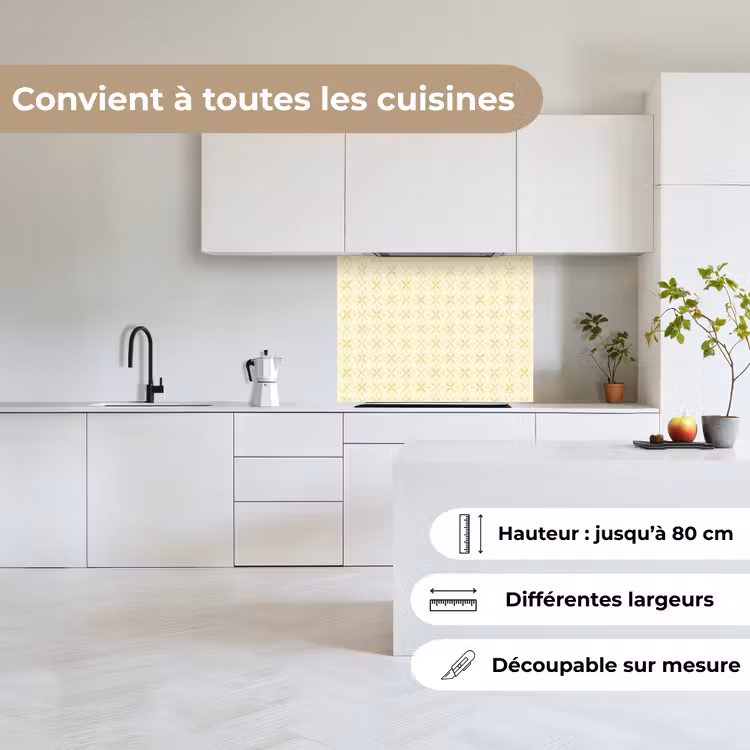 Crédence cuisine - Motif - Subtil - Jaune — 6