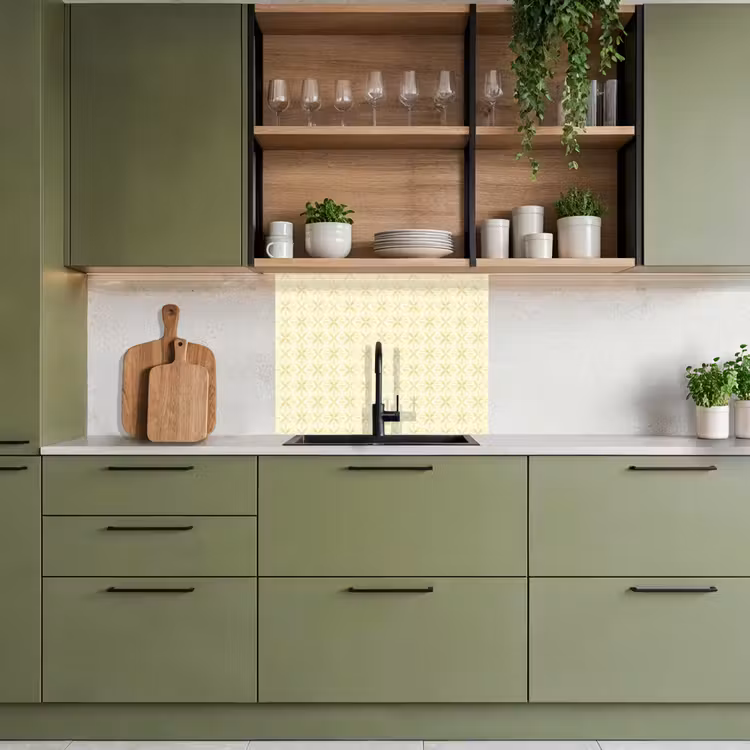 Crédence cuisine - Motif - Subtil - Jaune — 7