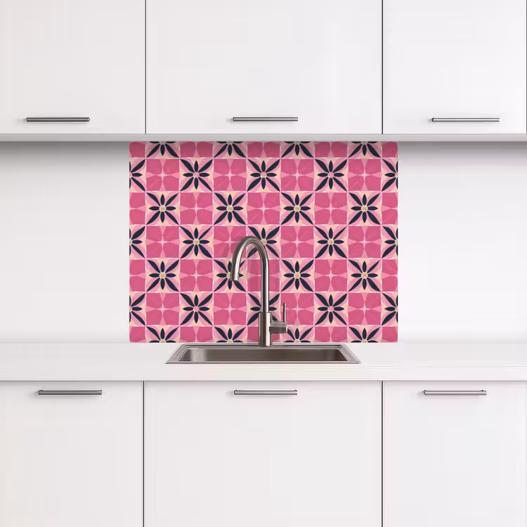 Crédence cuisine - Motif - Motif floral - Multicolore — 3