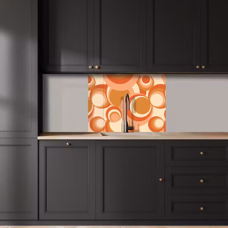 Crédence cuisine - Cercle - Rétro - Motif — 5