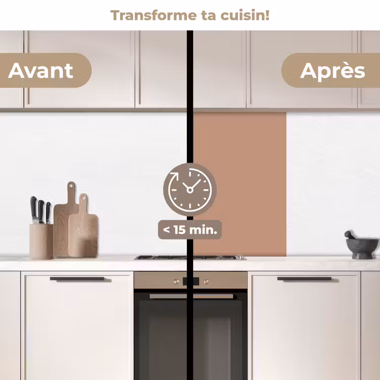Crédence cuisine - Beige - Couleur - Rose — 2