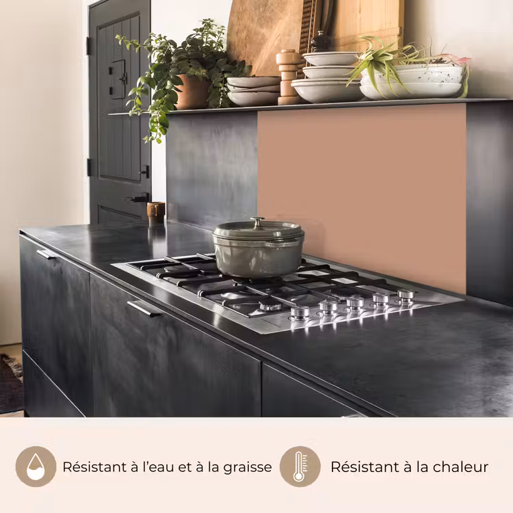 Crédence cuisine - Beige - Couleur - Rose — 4