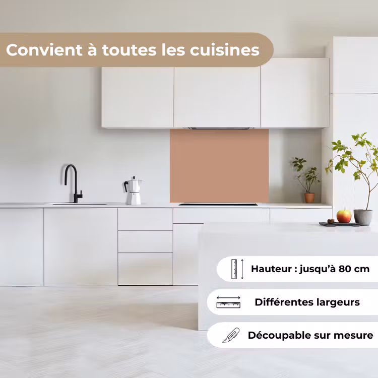 Crédence cuisine - Beige - Couleur - Rose — 6