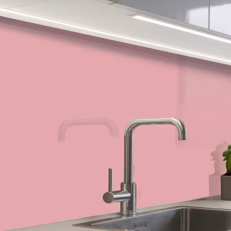 Crédence cuisine - Rose - Intérieur - Solide - Couleur — 1