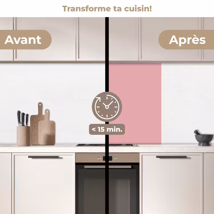 Crédence cuisine - Rose - Intérieur - Solide - Couleur — 2