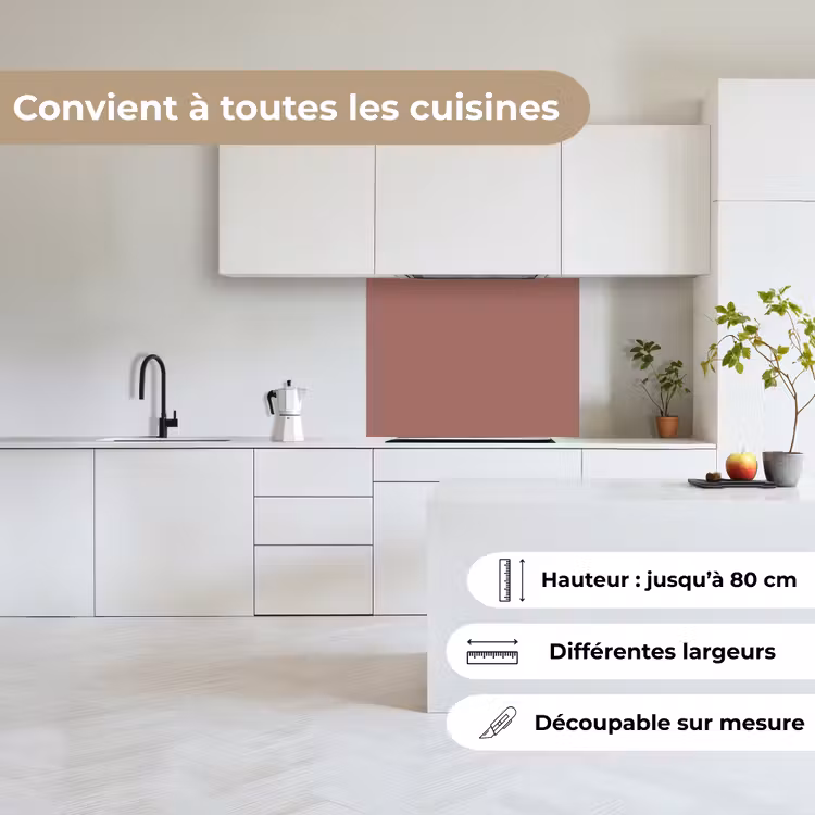 Crédence cuisine - Terracotta - Motifs - Rose — 6