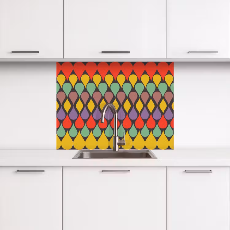 Crédence cuisine - Vintage - Rétro - Couleurs - Motifs — 3