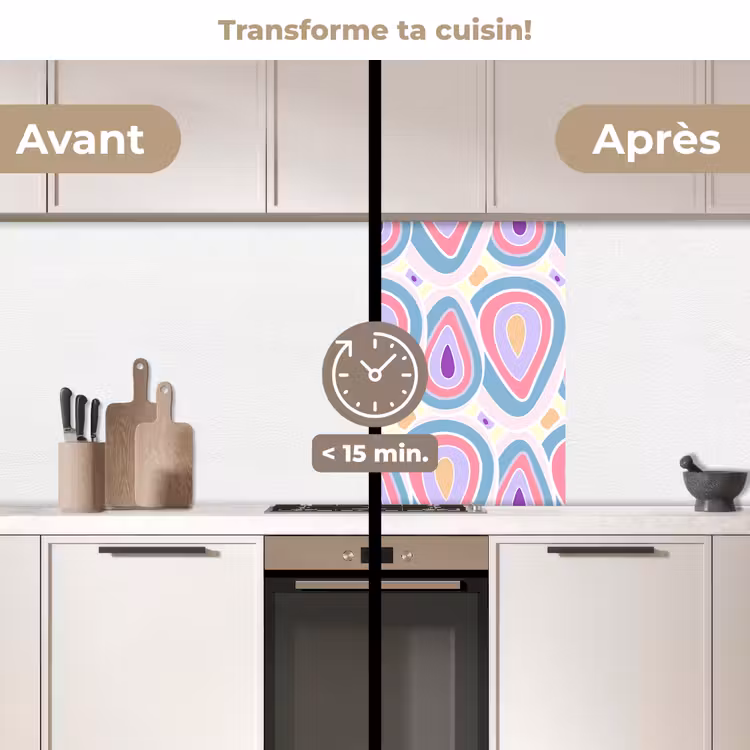Crédence cuisine - Motif - Agate - Rétro - Violet — 2