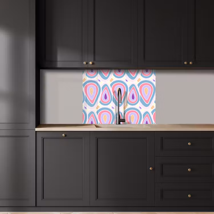 Crédence cuisine - Motif - Agate - Rétro - Violet — 5