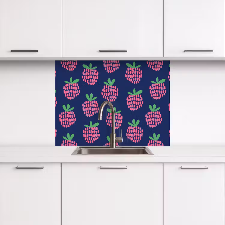 Crédence cuisine - Motif - Framboise - Rétro — 3