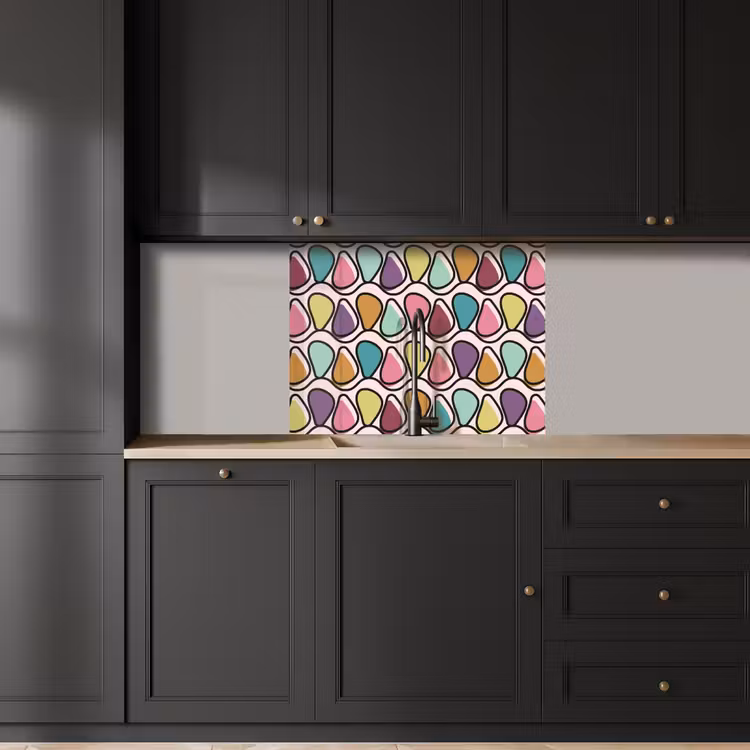 Crédence cuisine - Motif - Ovale - Pastel — 5