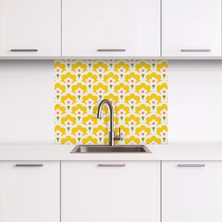 Crédence cuisine - Design - Rétro - Seventies - Jaune — 3