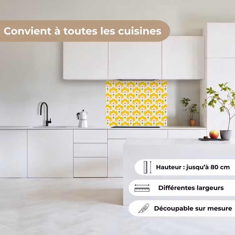 Crédence cuisine - Design - Rétro - Seventies - Jaune — 6