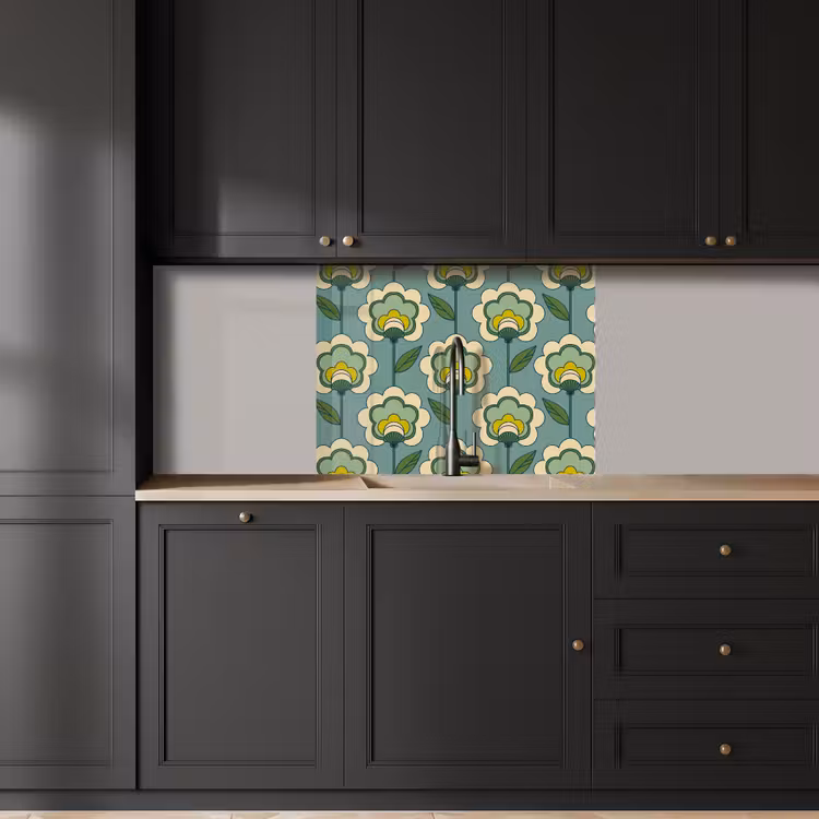 Crédence cuisine - Rétro - Design - 1970 - Fleur — 5