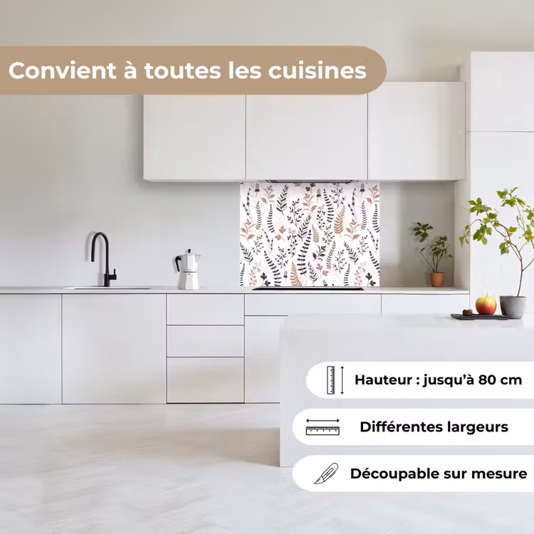 Crédence cuisine - Feuilles - Fleurs - Design — 6