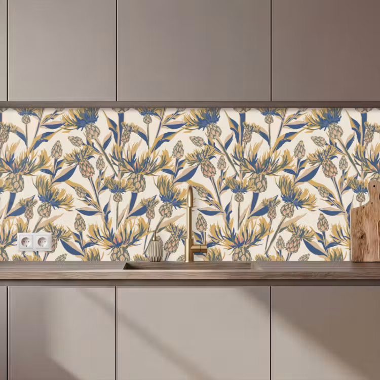 Crédence cuisine - Fleurs - Motif - Design - Nature — 1