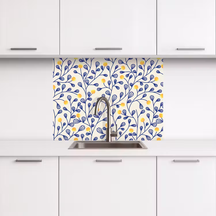 Crédence cuisine - Motifs - Jaune - Minimaliste — 3