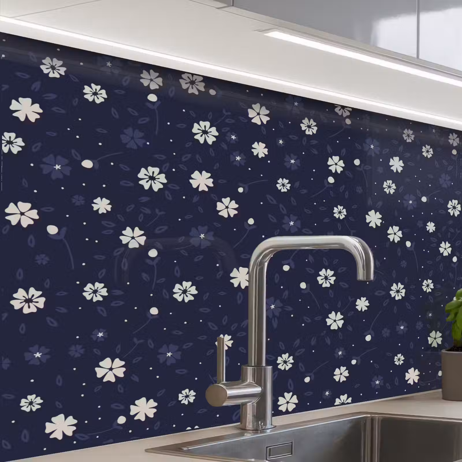 Crédence cuisine - Sakura - Fleurs - Japonais - Motifs — 1