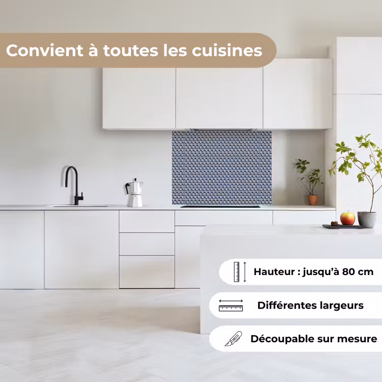 Crédence cuisine - Japon - Bleu - Blanc - Motifs — 6